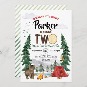Notre Joyeux Petit Camper est deux Invitation Anni