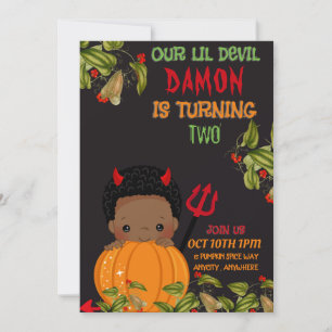 Notre Lil Devil carte d'invitation d'anniversaire