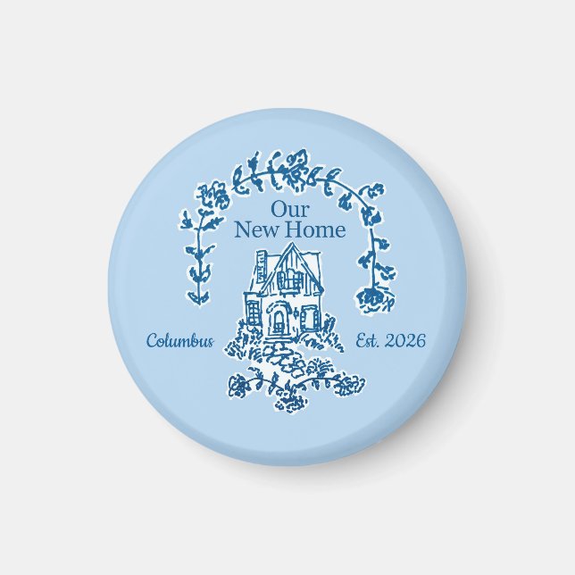 Notre magnet graphique de nouvelle maison (Devant)