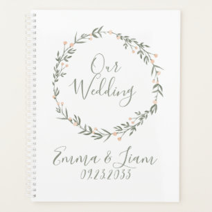 Notre Mariage Aquarelle vert Noms Mariage