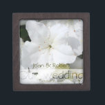 Notre Mariage Azalea Floral Photographie Boîte Cad<br><div class="desc">Fleurs simples - Floral Photographie avec ce design moderne pour votre boîte à souvenir Mariage</div>