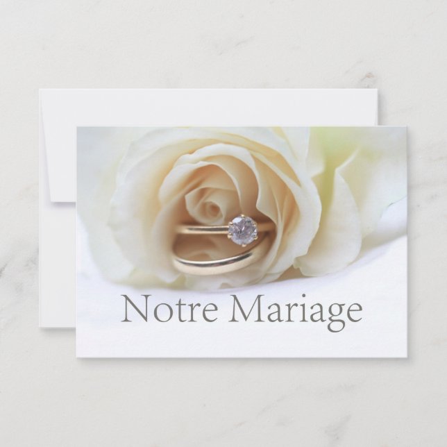Notre Mariage - faire-part de mariage française (Devant)