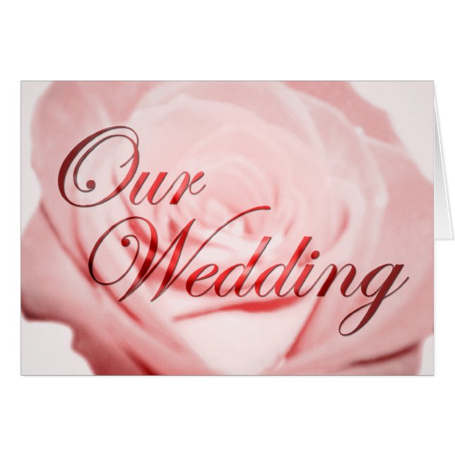 Notre Mariage : Fleur rose : (Devant horizontal)