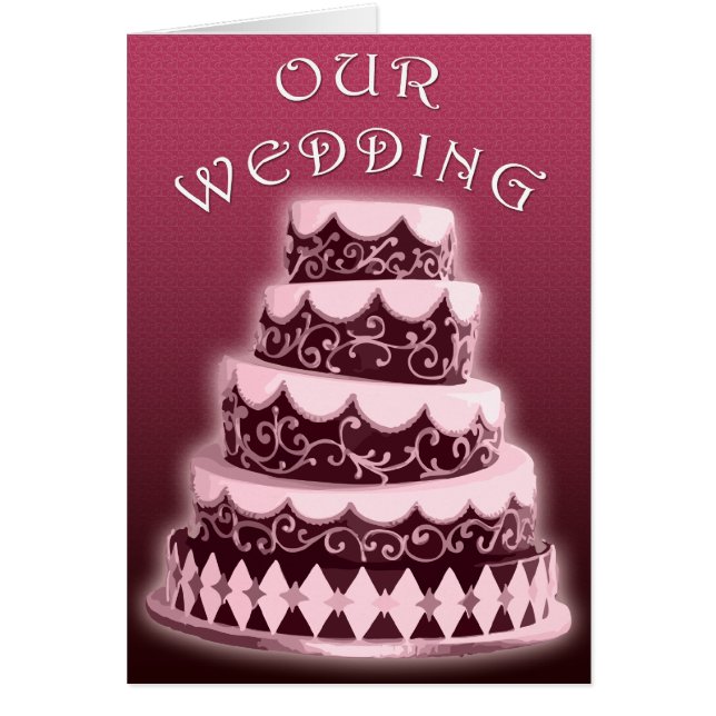 Notre Mariage : Gâteau rose : (Devant)