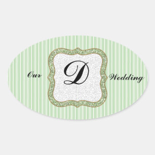 NOTRE MARIAGE MONOGRAMME ENVELOPE SEAL STICKERS