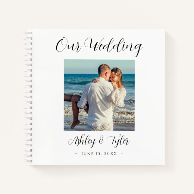Notre Mariage, Noms de script, Date, Livre d'invit (Devant)