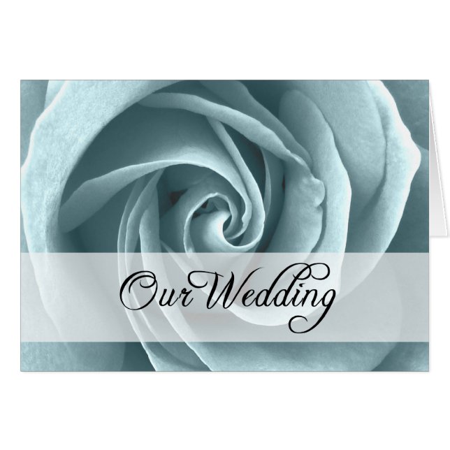 Notre Mariage : Rose bleu : (Devant horizontal)