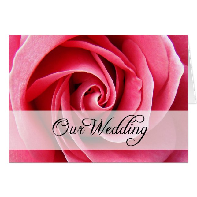 Notre Mariage : Rose rose : (Devant horizontal)