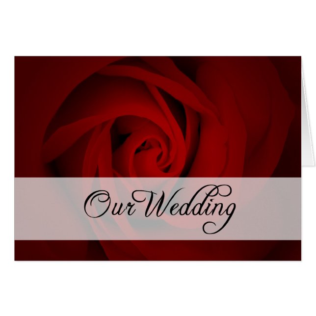 Notre Mariage : Rose rouge : (Devant horizontal)