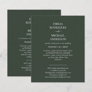 Notre Mariage Typographie Moderne INVITATION PLUSI