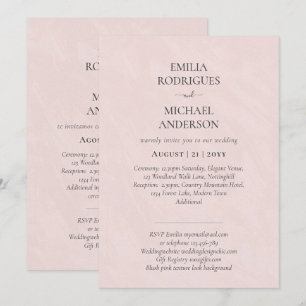 Notre Mariage Typographie Moderne INVITATION PLUSI