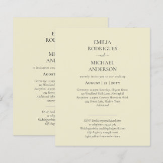 Notre Mariage Typographie Moderne INVITATION PLUSI