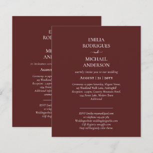 Notre Mariage Typographie Moderne INVITATION PLUSI