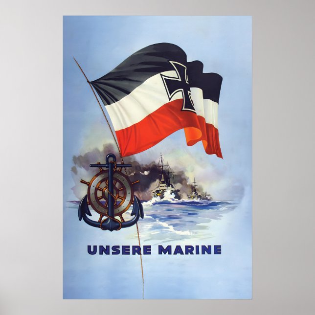 Notre marine Première Guerre mondiale affiche impé (Devant)