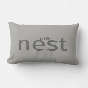 Notre nid Simple Grey Moderne Style Ferme Coussin