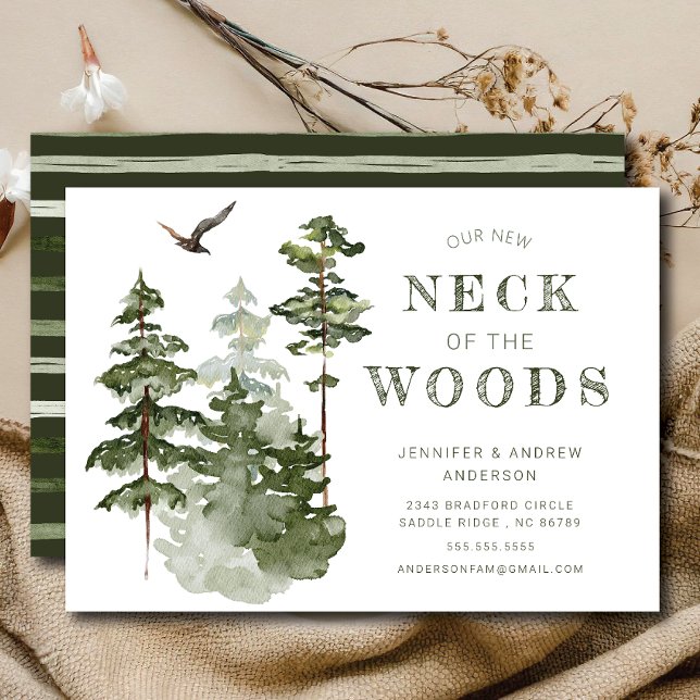 Notre nouveau cou des bois | Faire-part de déplace (Créateur téléchargé)