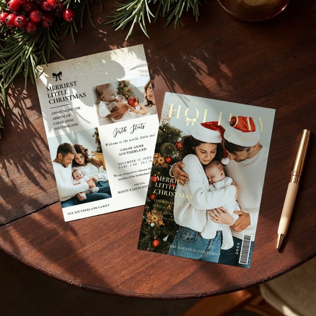 Notre nouvelle édition de vacances Baby Faire-part (Our New Holiday Edition Baby Birth Announcement)