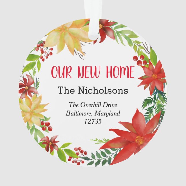 Notre nouvelle maison Poinsettia Wreath (dos)