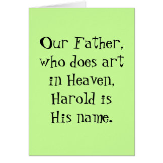 Notre père - carte d'art