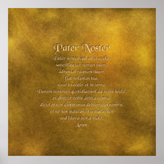 Notre Père En Latin Poster