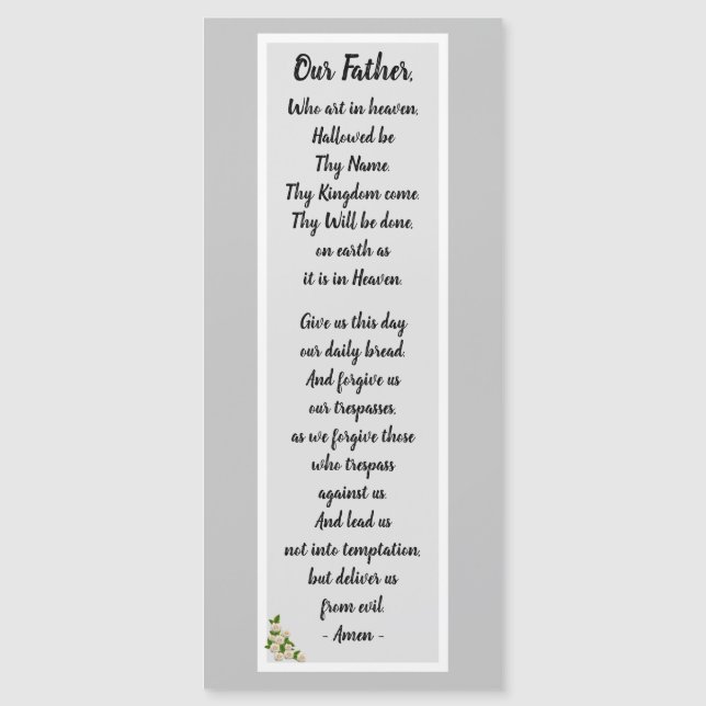 Notre Père Prière Matthieu 6:9-13 Carte magnétique (Devant)