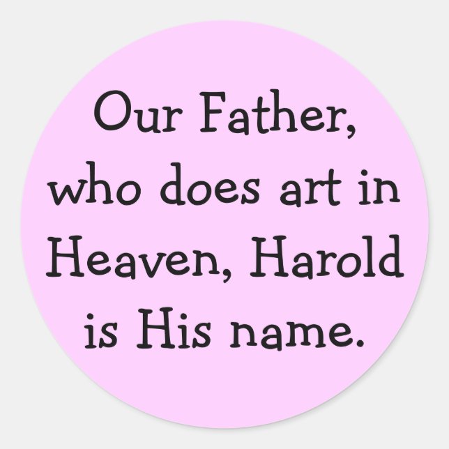 Notre Père - stickers art (Devant)