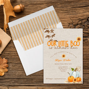 Notre Petit Boo Est Presque Un Invitation Baby sho