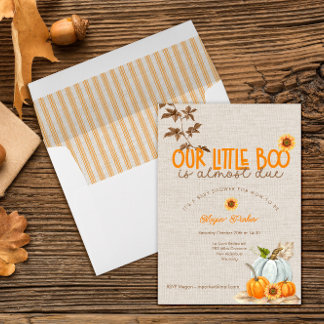 Notre Petit Boo Est Presque Un Invitation Baby sho