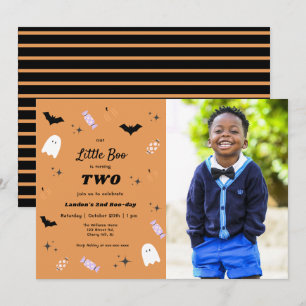 Notre Petit Boo Halloween Invitation Anniversaire