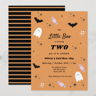 Notre Petit Boo Halloween Invitation Anniversaire