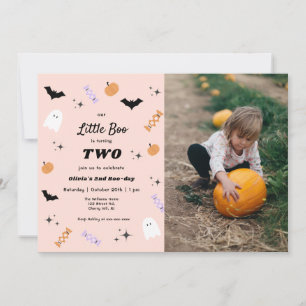 Notre Petit Boo Halloween Invitation Anniversaire