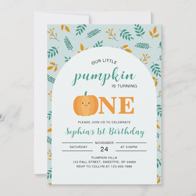 Notre Petit Citrouille 1er anniversaire (Devant)