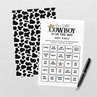 Notre petit cow-boy Baby Shower Bingo Western Rode
