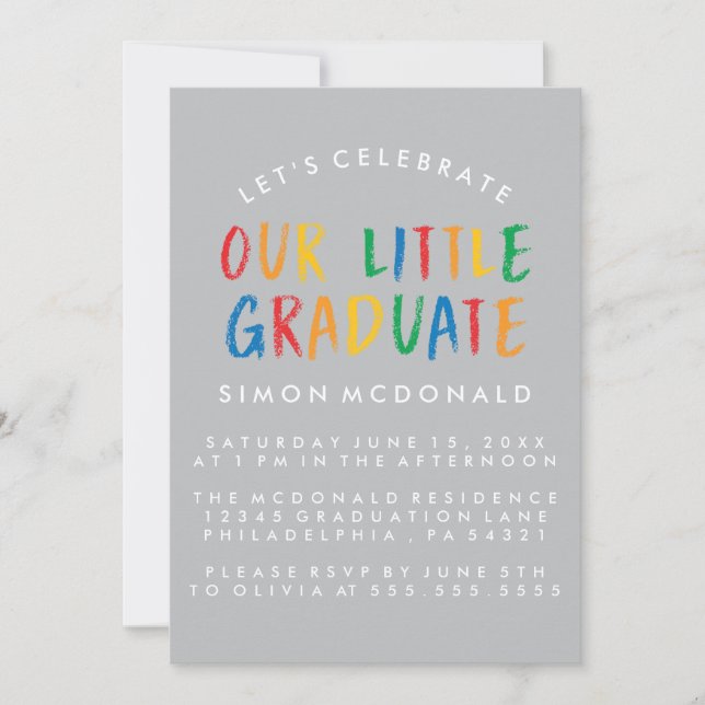 NOTRE PETIT DIPLÔMÉ | INVITATION À LA FÊTE DE FIN  (Devant)