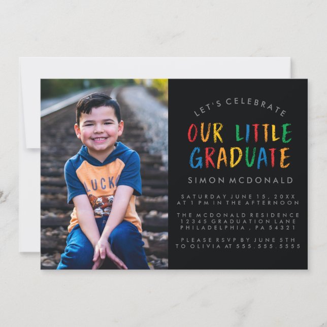 NOTRE PETIT DIPLÔMÉ | INVITATION À LA FÊTE DE FIN  (Devant)