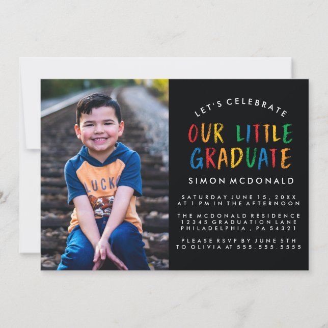 NOTRE PETIT DIPLÔMÉ | INVITATION À LA FÊTE DE FIN  (Devant)