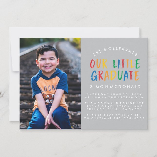NOTRE PETIT DIPLÔMÉ | INVITATION À LA FÊTE DE FIN  (Devant)