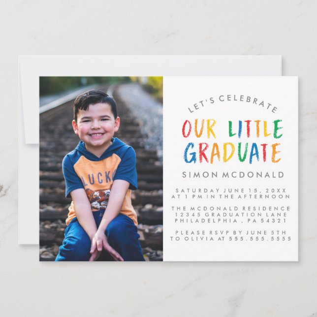 NOTRE PETIT DIPLÔMÉ | INVITATION À LA FÊTE DE FIN  (Devant)