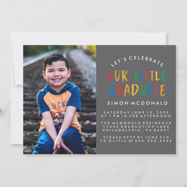 NOTRE PETIT DIPLÔMÉ | INVITATION À LA FÊTE DE FIN  (Devant)