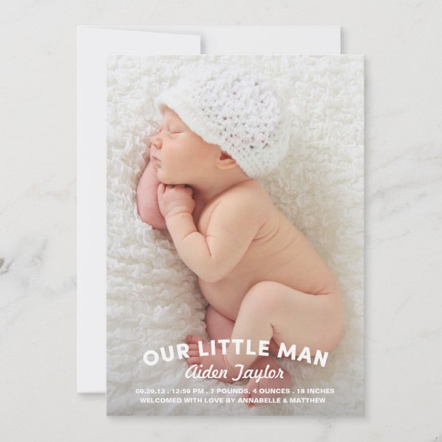 Notre petit Faire-part de naissance (Devant)