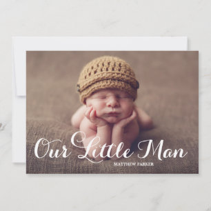Notre petit faire-part de naissance de l'homme  