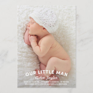 Notre petit faire-part de naissance d'homme