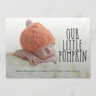 Notre petit Faire-part de naissance noir doux Citr