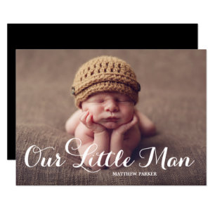 Notre petit homme   Faire-part de naissance