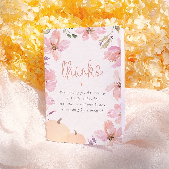 Notre petit Merci de Baby shower Floral Citrouille (Créateur téléchargé)