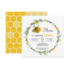 Notre Petit Miel Abeille Première Invitation Anniv