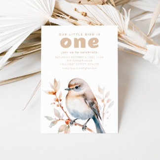 Notre petit oiseau devient un Invitation d'anniver