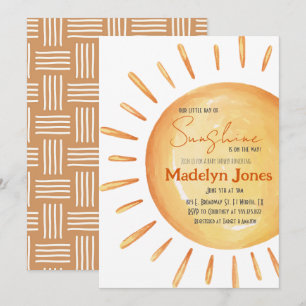 Notre Petit Rayon de Soleil Baby shower Invitation