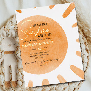 Notre petit rayon de soleil invitation Baby shower