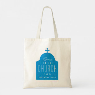 Notre petit sac d'église mignon bleu dôme orthod